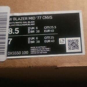 Nike Blazer Mid '77 CNVS - White and Black